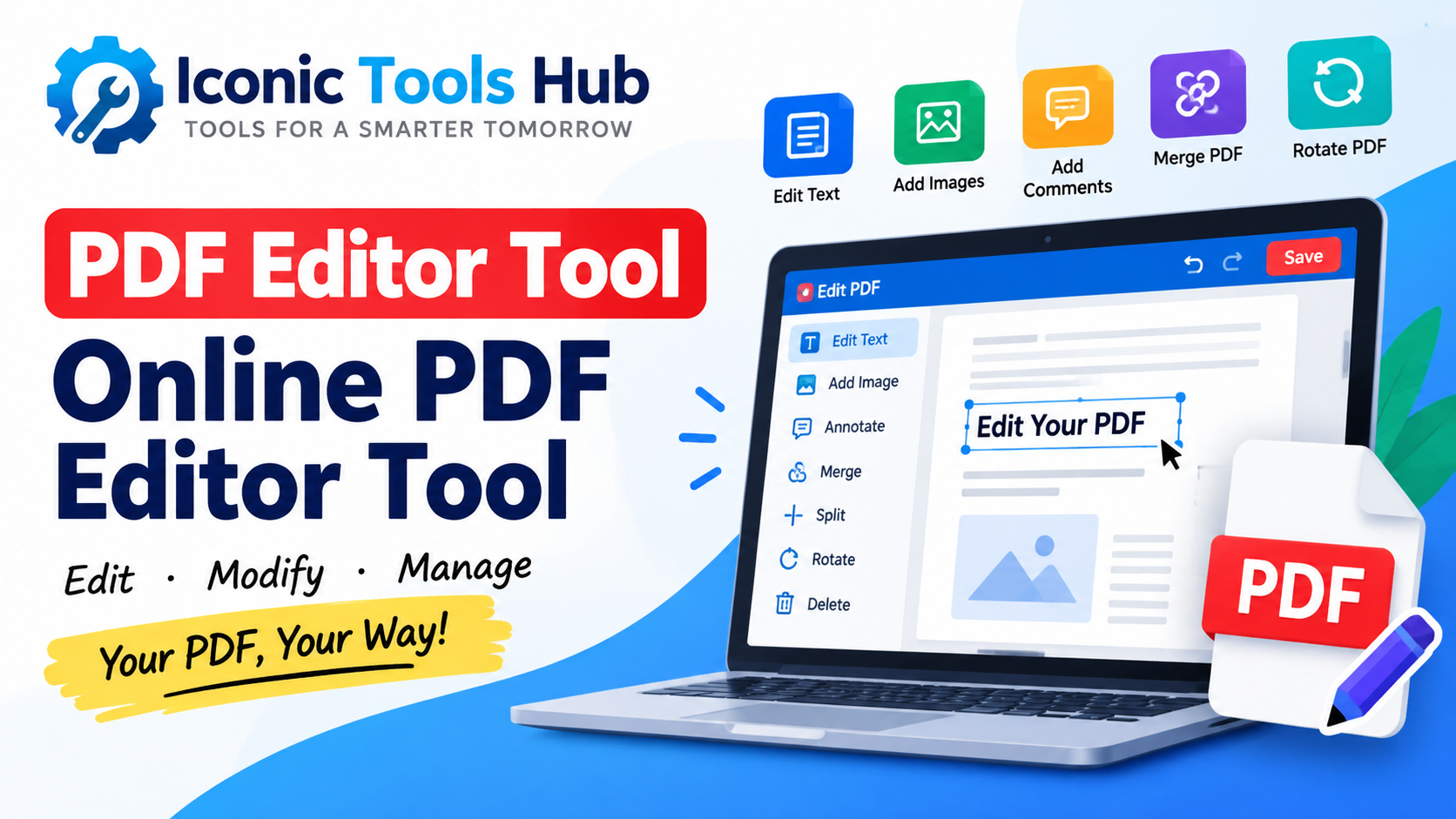 PDF محرر أداة : عبر الإنترنت PDF محرر أداة