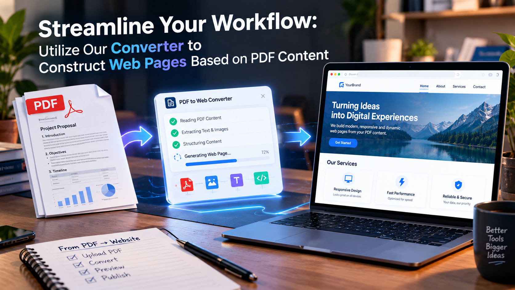 Streamline Your Workflow: Utilize Our Converter to Construct Web Pages Based on PDF Content